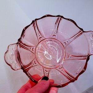 Antique  pink candy dish